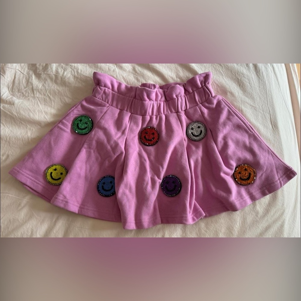 Queen of Sparkles Smiley Face Skort